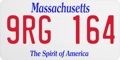 MA license plate 9RG164