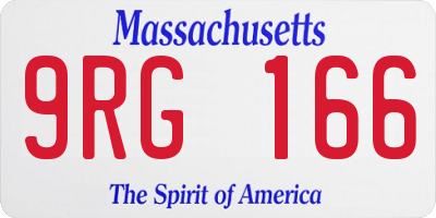 MA license plate 9RG166