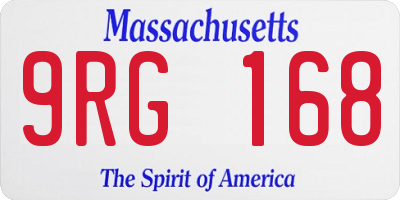 MA license plate 9RG168