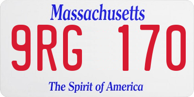 MA license plate 9RG170