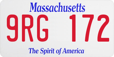 MA license plate 9RG172