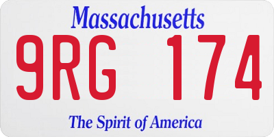 MA license plate 9RG174