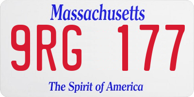 MA license plate 9RG177