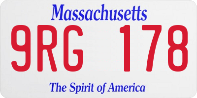 MA license plate 9RG178