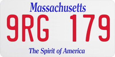 MA license plate 9RG179