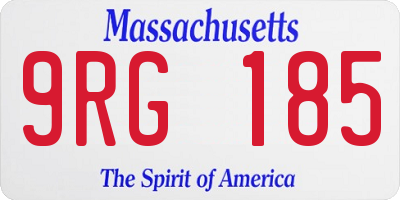 MA license plate 9RG185