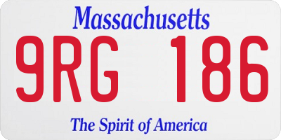 MA license plate 9RG186