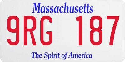 MA license plate 9RG187