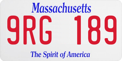 MA license plate 9RG189