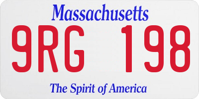 MA license plate 9RG198