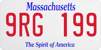 MA license plate 9RG199