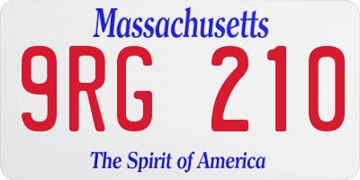 MA license plate 9RG210