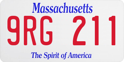 MA license plate 9RG211