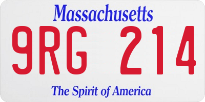 MA license plate 9RG214