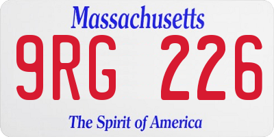 MA license plate 9RG226