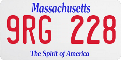 MA license plate 9RG228