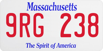 MA license plate 9RG238