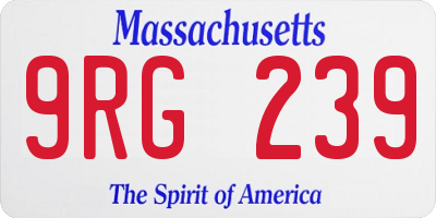 MA license plate 9RG239