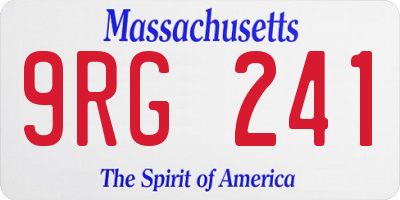 MA license plate 9RG241