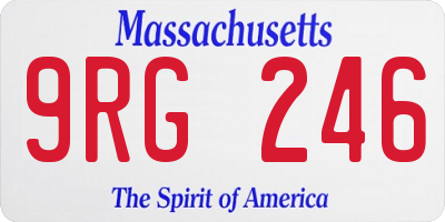 MA license plate 9RG246