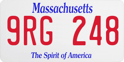 MA license plate 9RG248