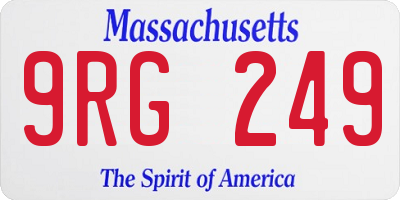 MA license plate 9RG249