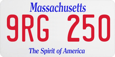 MA license plate 9RG250