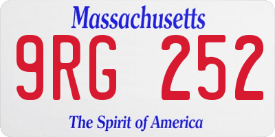 MA license plate 9RG252