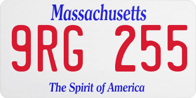 MA license plate 9RG255