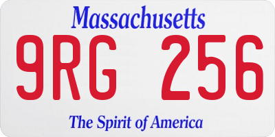MA license plate 9RG256