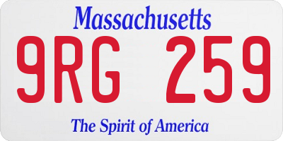 MA license plate 9RG259