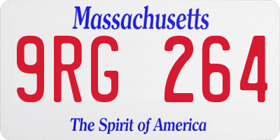 MA license plate 9RG264