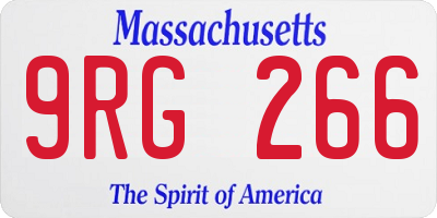 MA license plate 9RG266