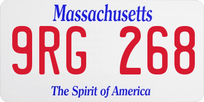 MA license plate 9RG268