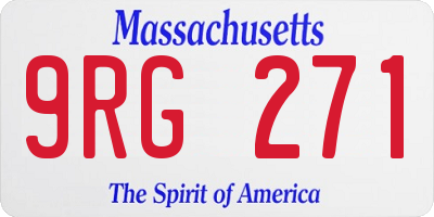 MA license plate 9RG271