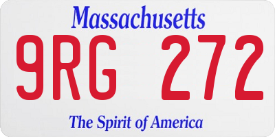 MA license plate 9RG272