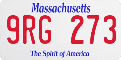 MA license plate 9RG273