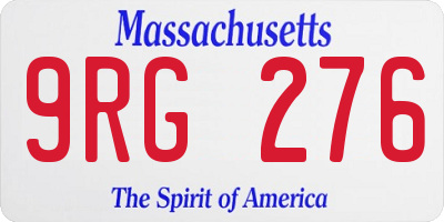 MA license plate 9RG276