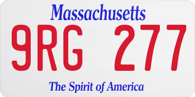 MA license plate 9RG277