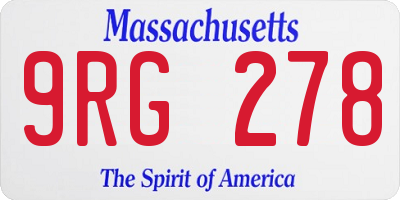 MA license plate 9RG278