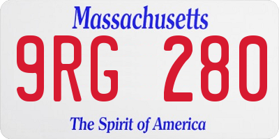 MA license plate 9RG280