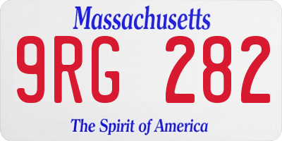 MA license plate 9RG282