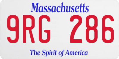 MA license plate 9RG286
