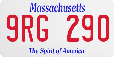 MA license plate 9RG290