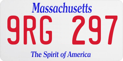 MA license plate 9RG297
