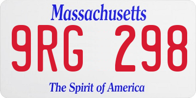 MA license plate 9RG298