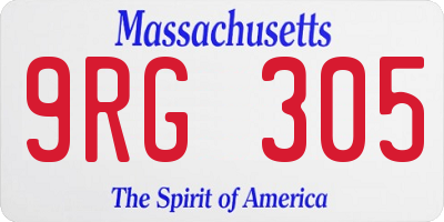 MA license plate 9RG305