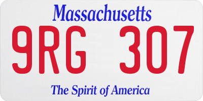 MA license plate 9RG307