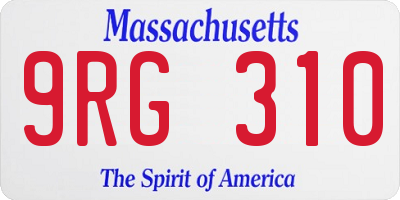 MA license plate 9RG310