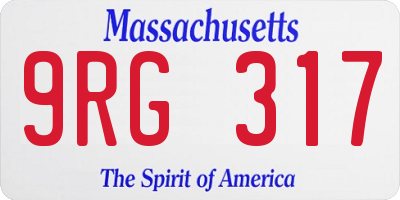MA license plate 9RG317